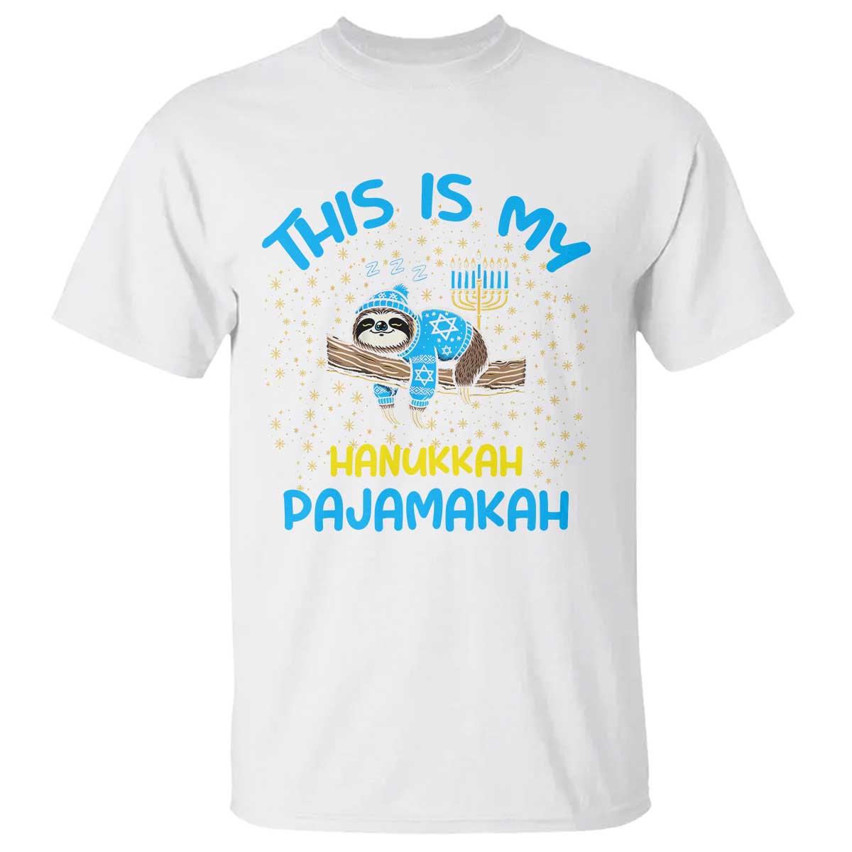 funny-this-is-my-hanukkah-pajamakah-t-shirt-cute-jewish-sloth-chanukkah