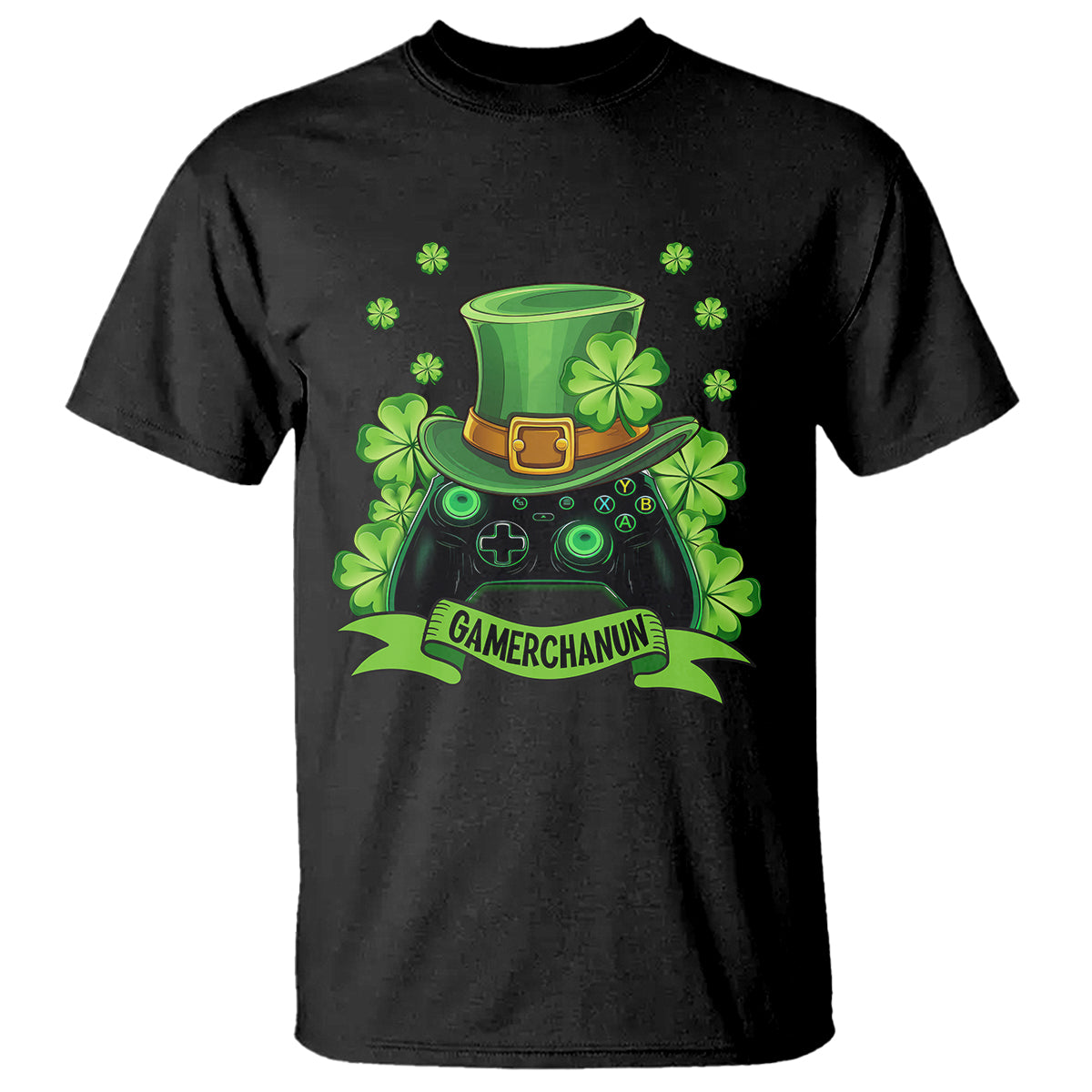 st-patricks-day-t-shirt-gamerchaun-video-game-funny-lucky-gamer