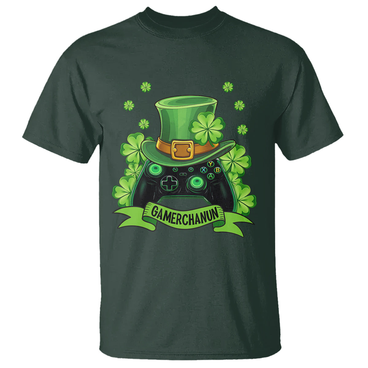 st-patricks-day-t-shirt-gamerchaun-video-game-funny-lucky-gamer