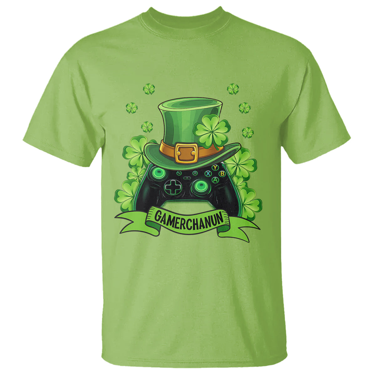 st-patricks-day-t-shirt-gamerchaun-video-game-funny-lucky-gamer