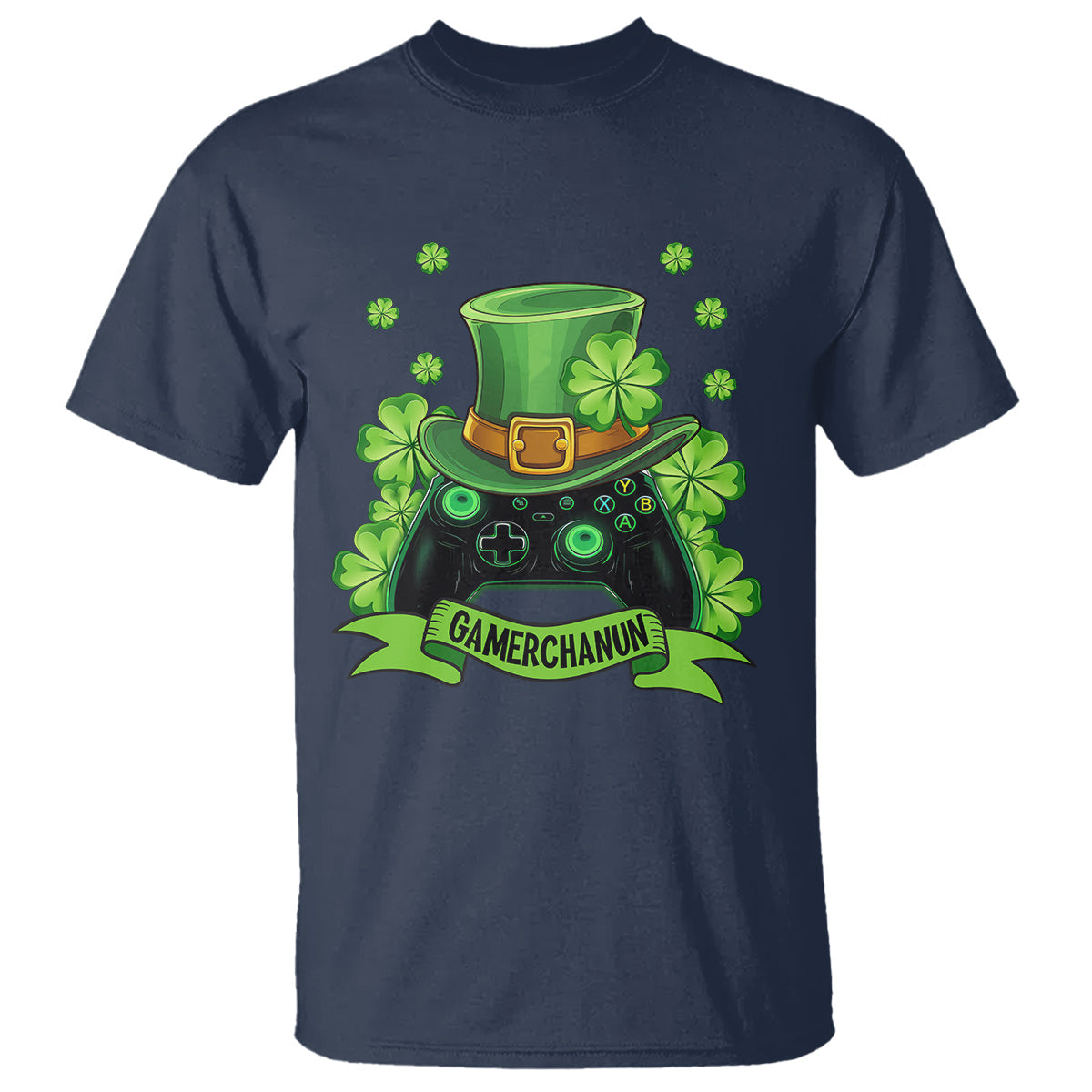 st-patricks-day-t-shirt-gamerchaun-video-game-funny-lucky-gamer