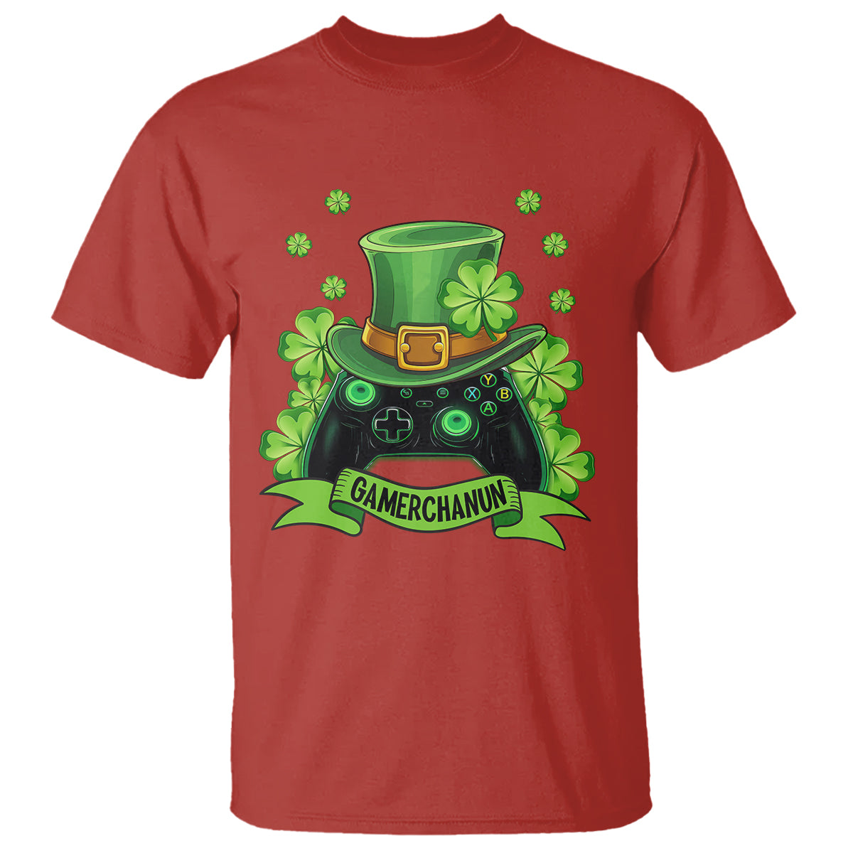 st-patricks-day-t-shirt-gamerchaun-video-game-funny-lucky-gamer
