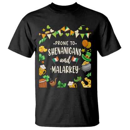 st-patricks-day-t-shirt-funny-prone-to-shenanigans-and-malarkey