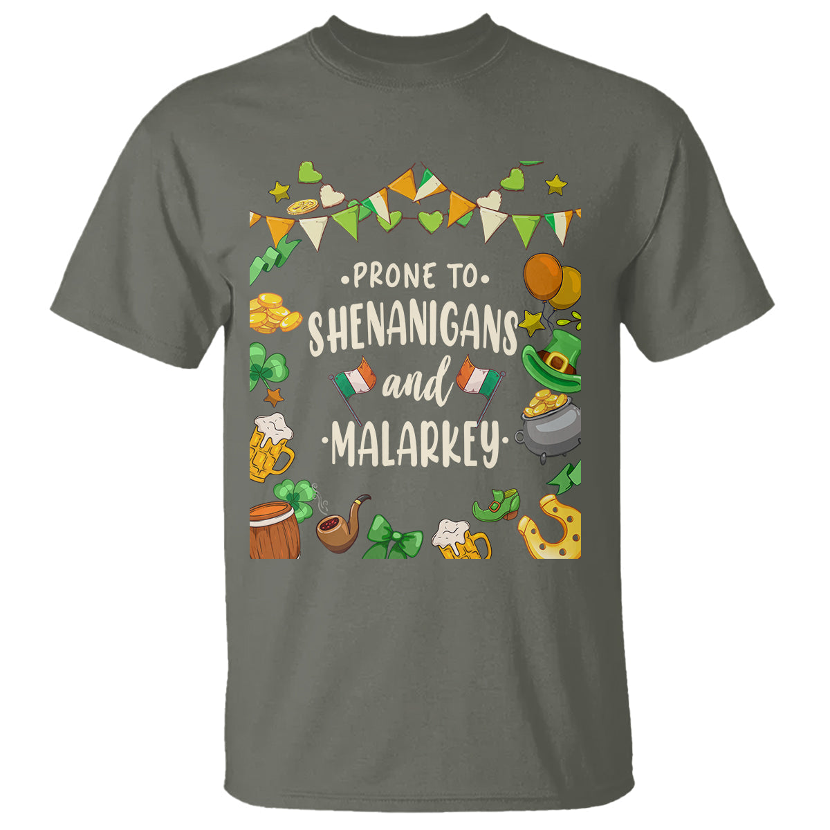 st-patricks-day-t-shirt-funny-prone-to-shenanigans-and-malarkey