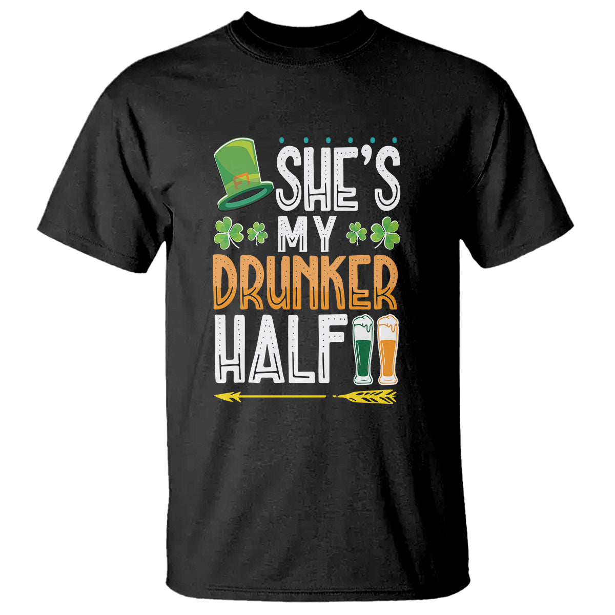 st-patricks-day-couple-matching-t-shirt-shes-my-drunker-half