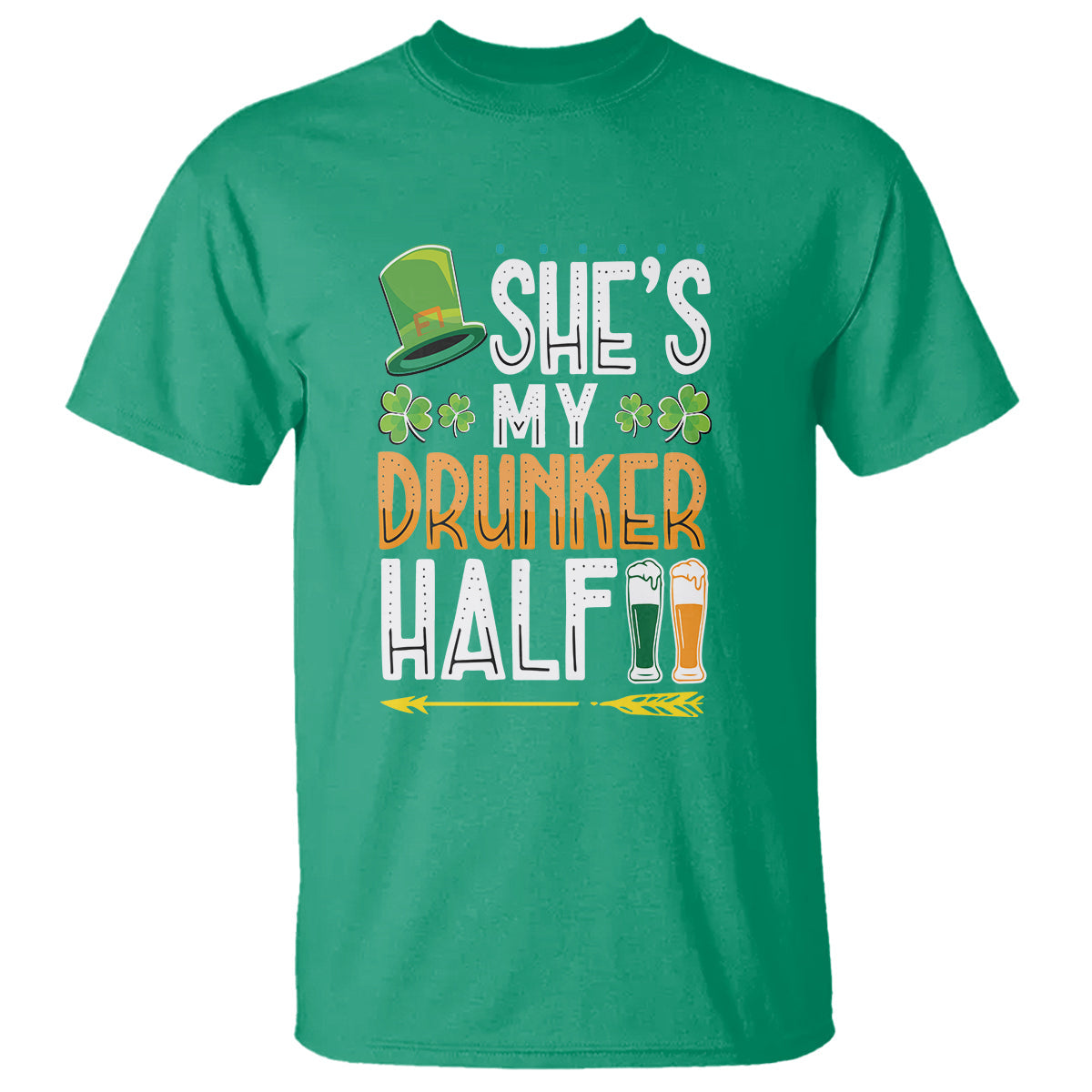 st-patricks-day-couple-matching-t-shirt-shes-my-drunker-half