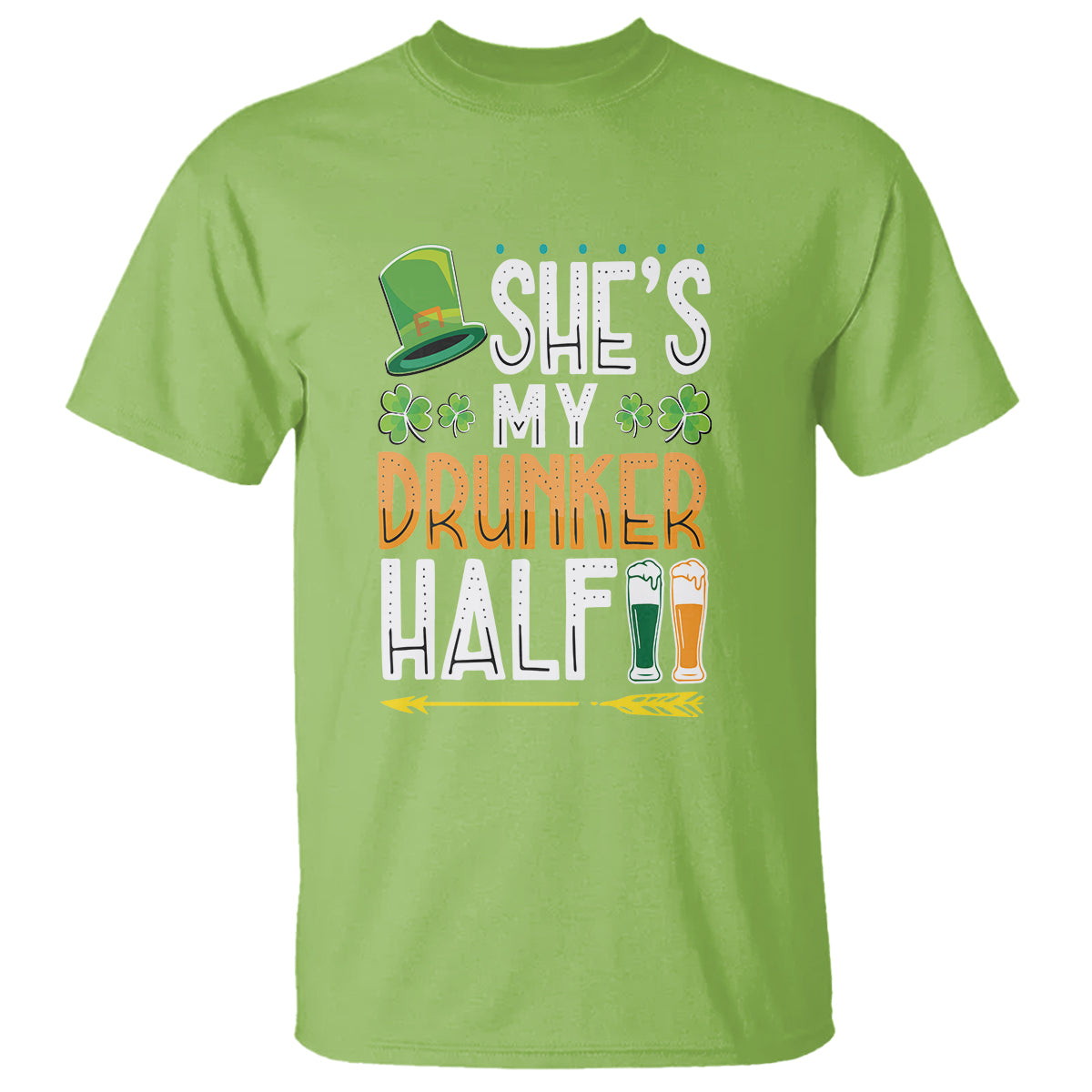 st-patricks-day-couple-matching-t-shirt-shes-my-drunker-half