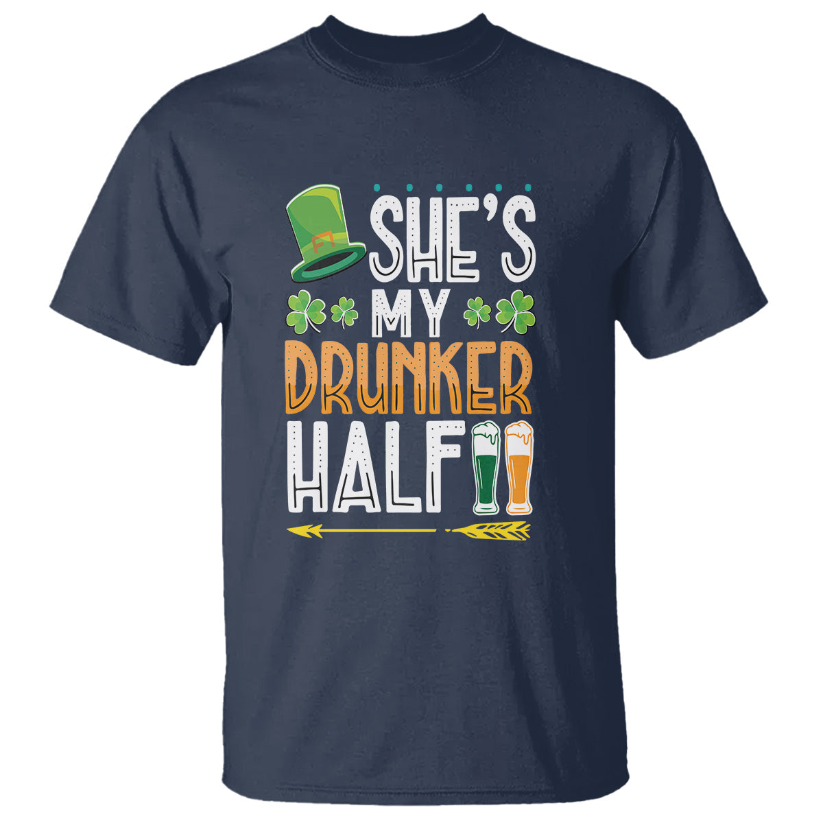 st-patricks-day-couple-matching-t-shirt-shes-my-drunker-half