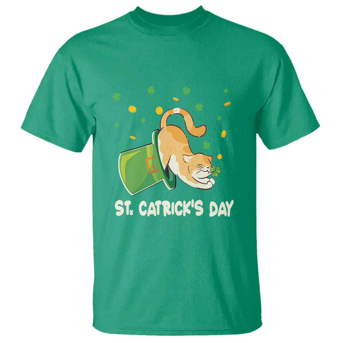 happy-stcatricks-patricks-day-lucky-cat-shamrock-hat-t-shirt