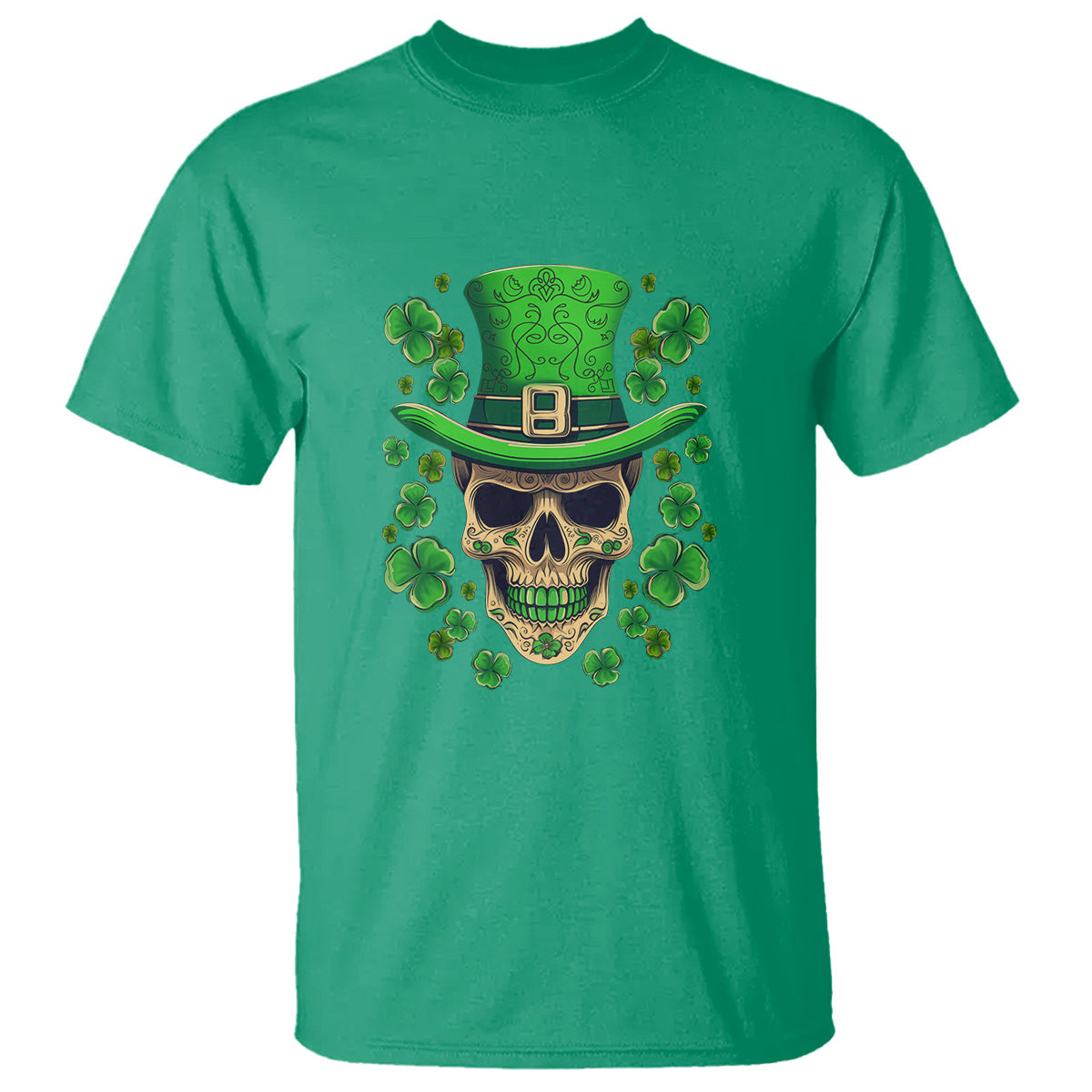 st-patricks-day-t-shirt-irish-sugar-skull-lucky-hat-shamrocks