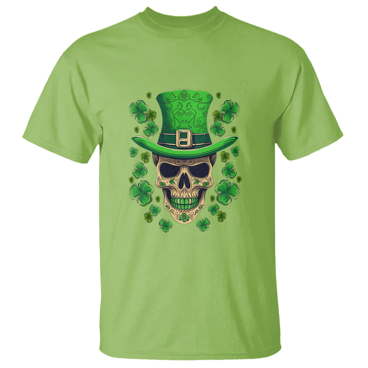st-patricks-day-t-shirt-irish-sugar-skull-lucky-hat-shamrocks