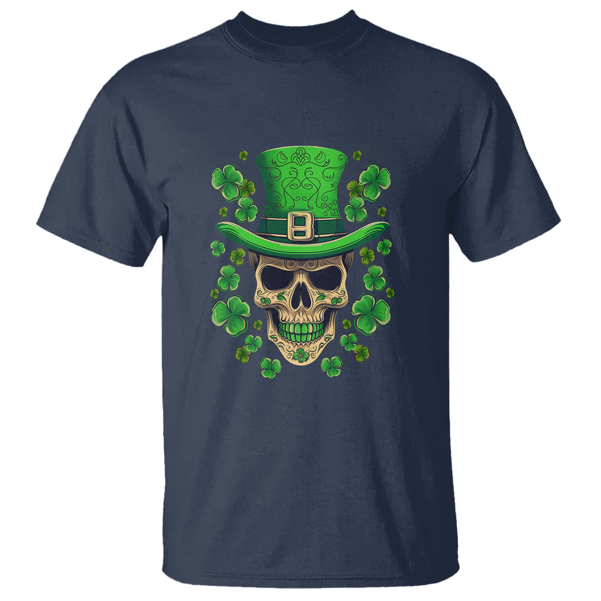 st-patricks-day-t-shirt-irish-sugar-skull-lucky-hat-shamrocks