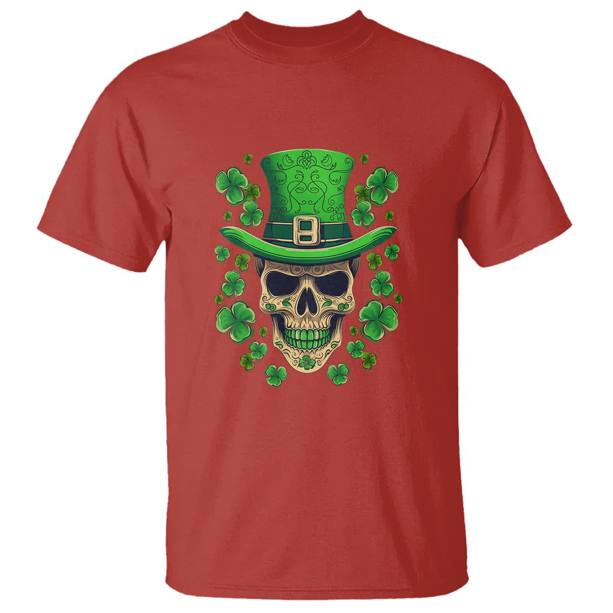 st-patricks-day-t-shirt-irish-sugar-skull-lucky-hat-shamrocks