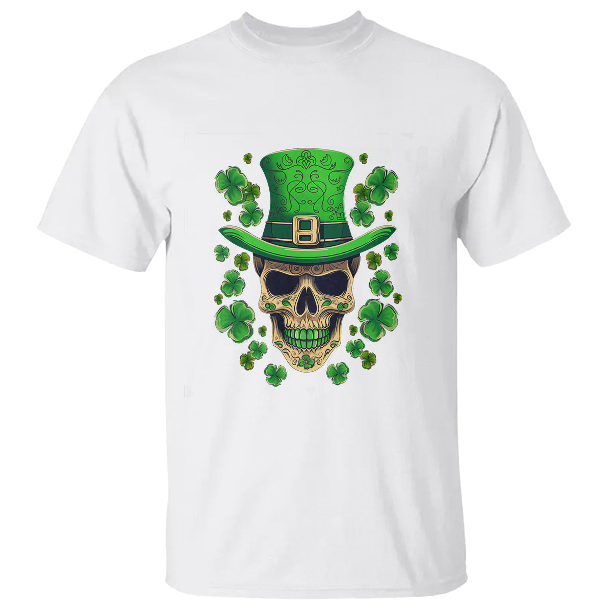 st-patricks-day-t-shirt-irish-sugar-skull-lucky-hat-shamrocks