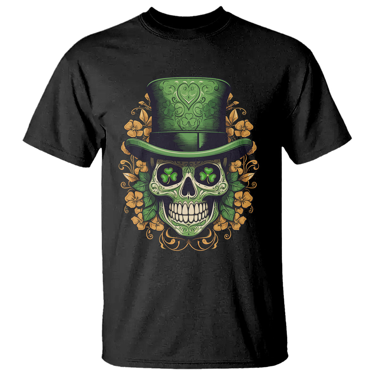 st-patricks-day-t-shirt-irish-sugar-skull-lucky-hat-shamrocks-1