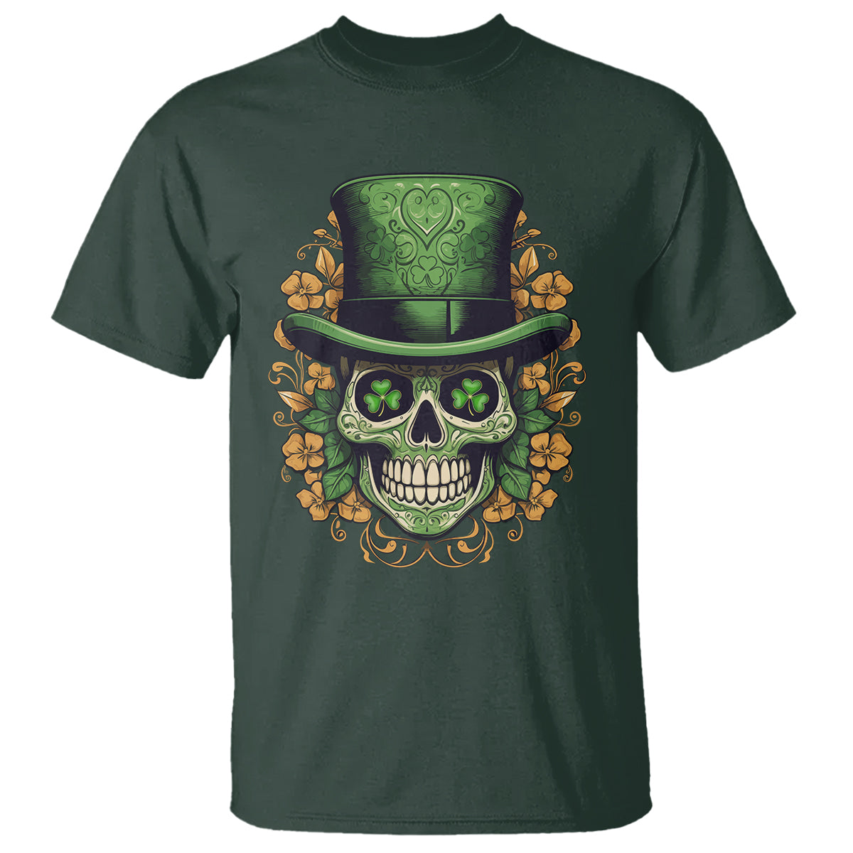 st-patricks-day-t-shirt-irish-sugar-skull-lucky-hat-shamrocks-1