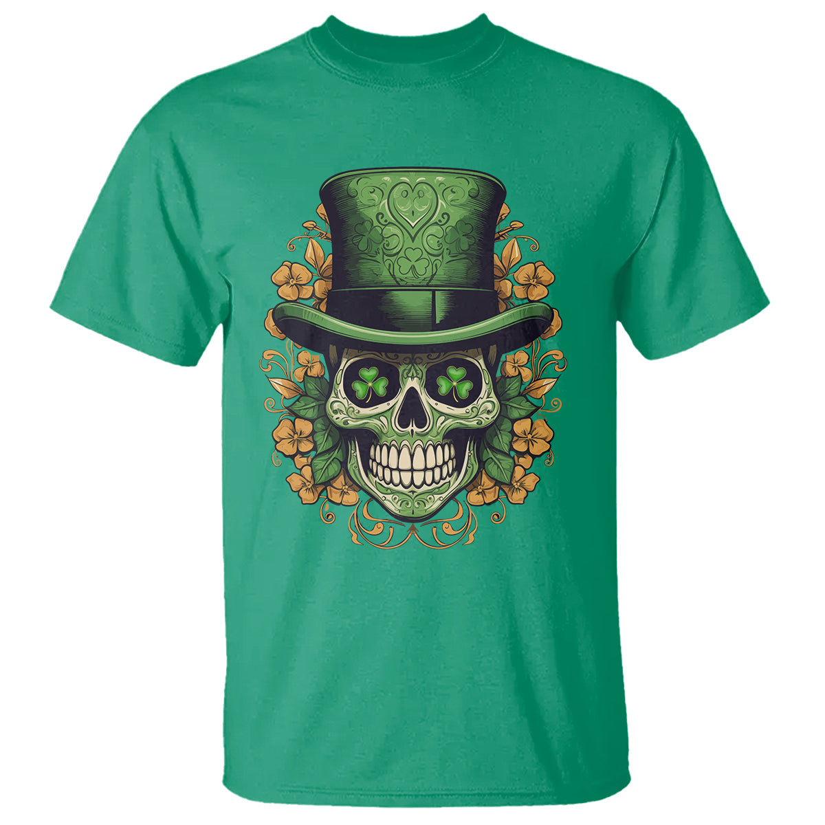 st-patricks-day-t-shirt-irish-sugar-skull-lucky-hat-shamrocks-1