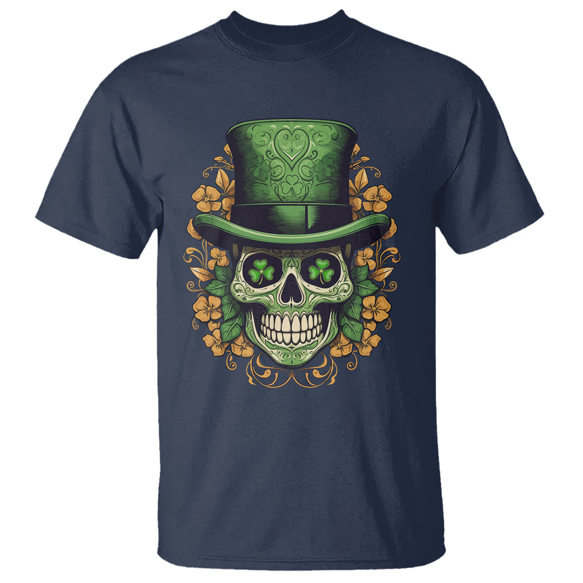 st-patricks-day-t-shirt-irish-sugar-skull-lucky-hat-shamrocks-1