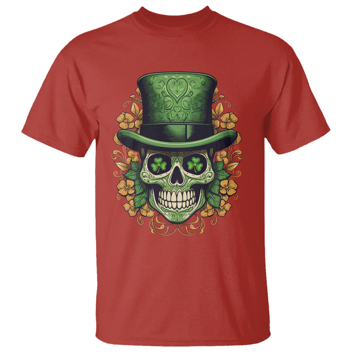 st-patricks-day-t-shirt-irish-sugar-skull-lucky-hat-shamrocks-1