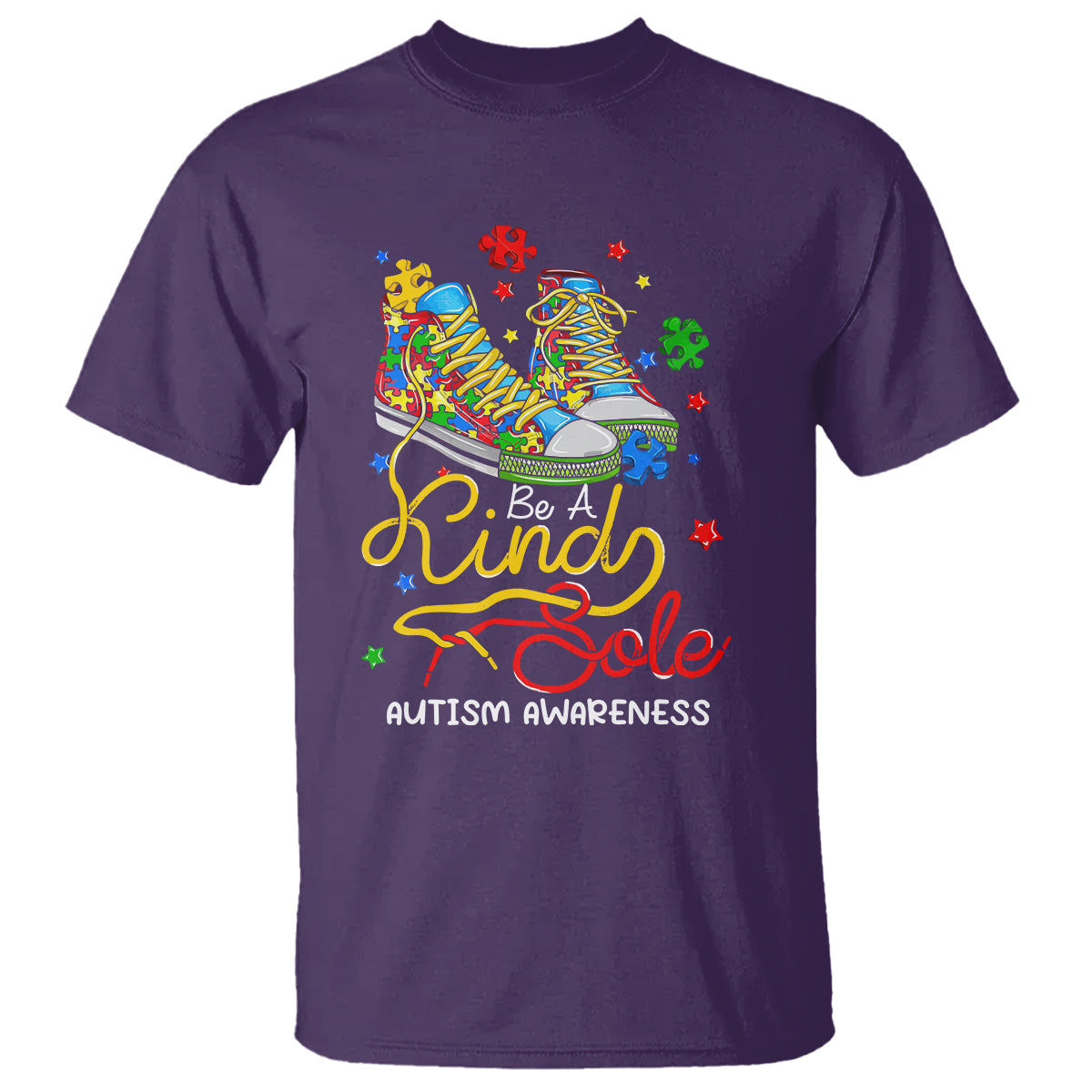 autism-awareness-t-shirt-be-a-king-sole-puzzle-shoe