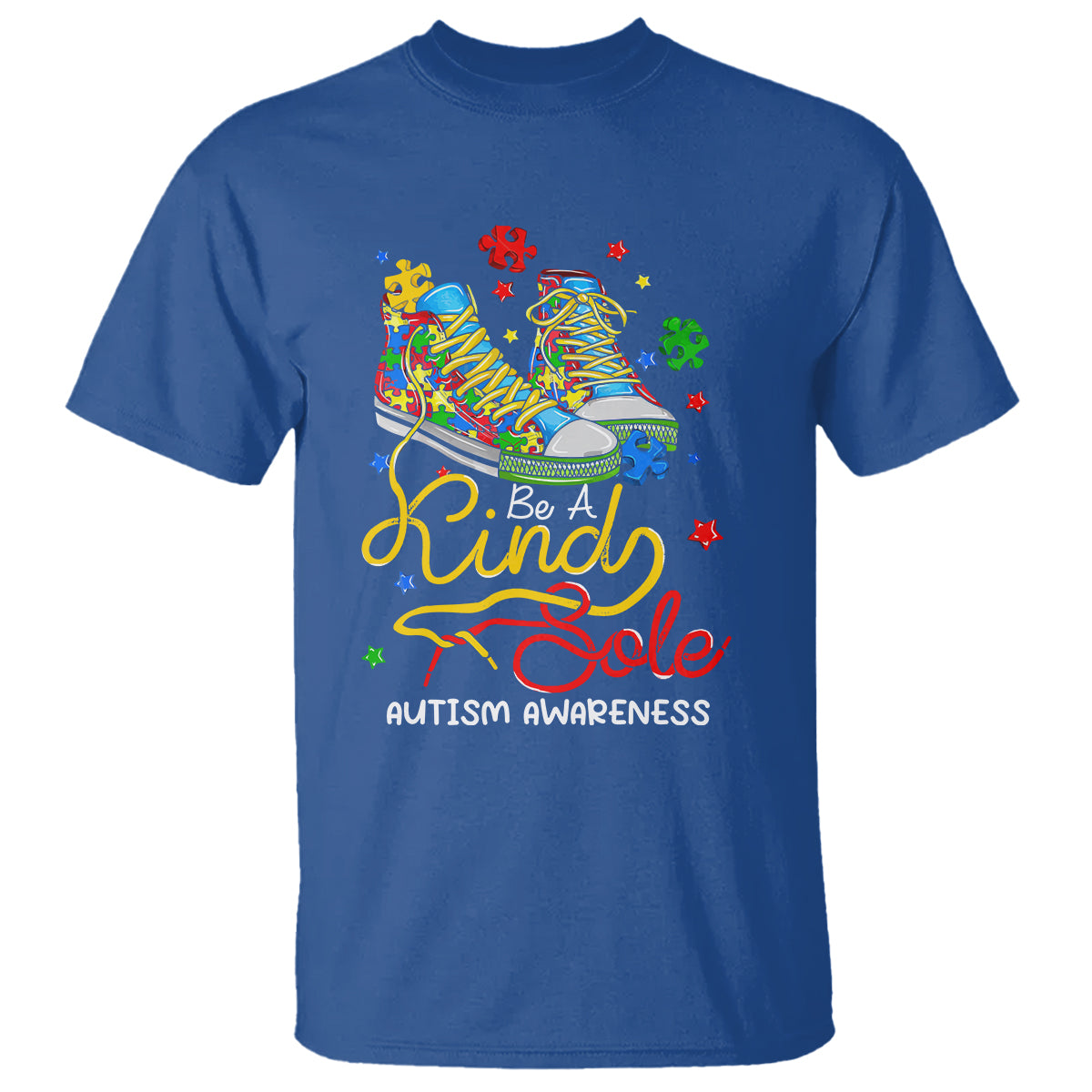 autism-awareness-t-shirt-be-a-king-sole-puzzle-shoe