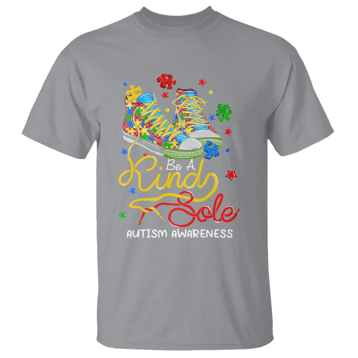 autism-awareness-t-shirt-be-a-king-sole-puzzle-shoe