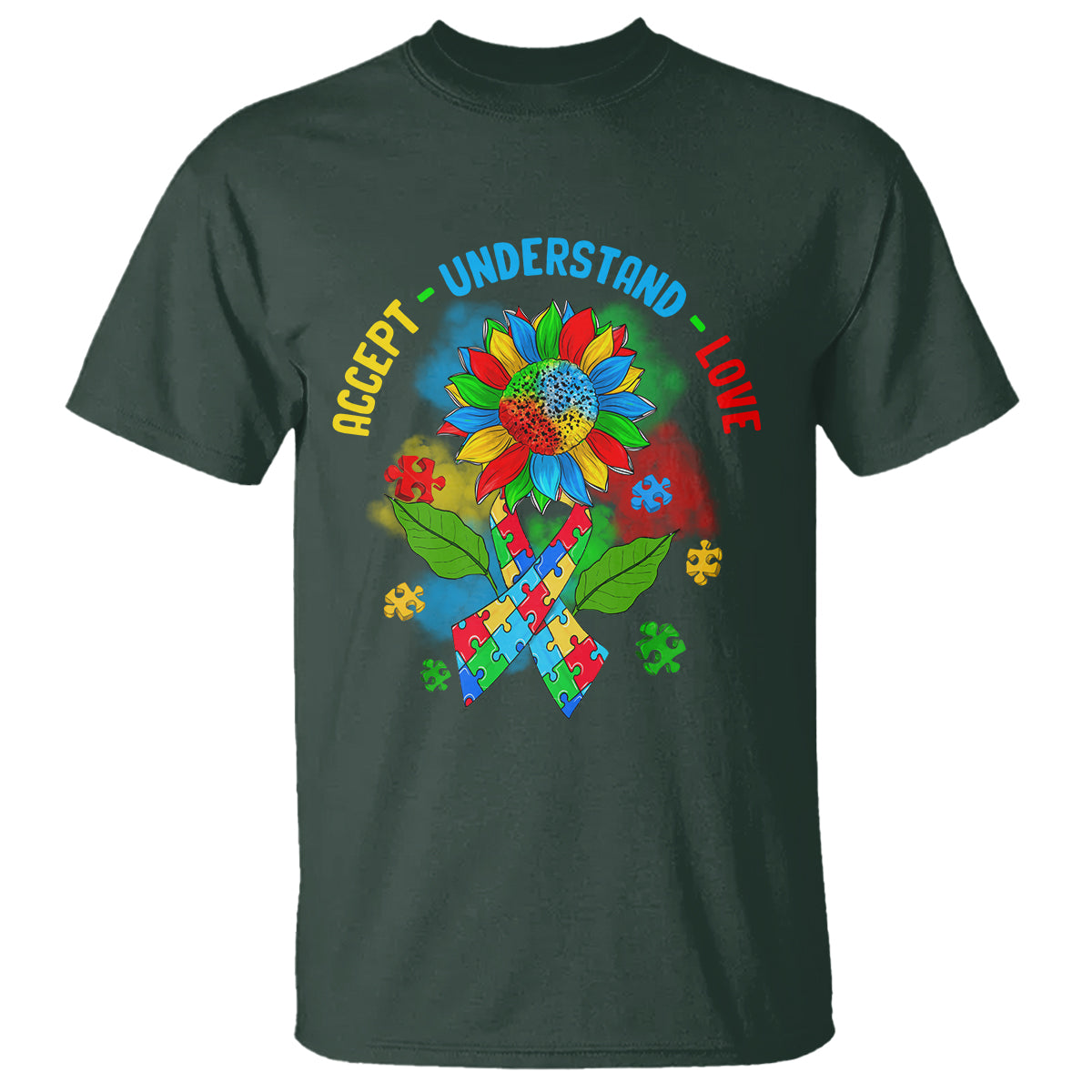 autism-awareness-t-shirt-accept-understand-love-rainbow-puzzle-sunflower
