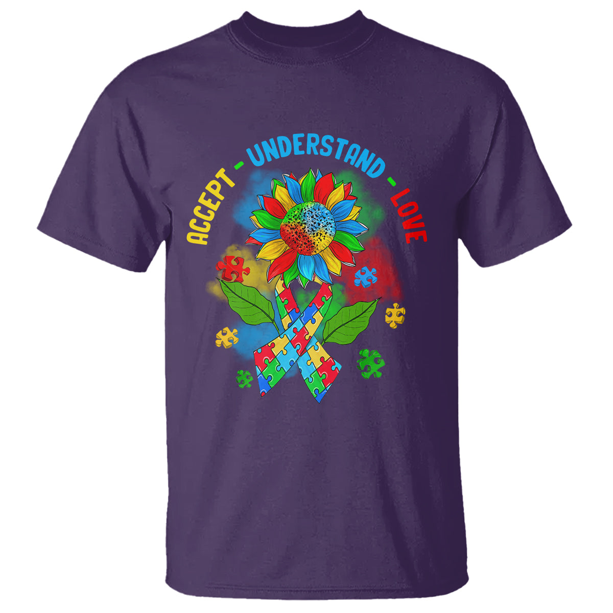 autism-awareness-t-shirt-accept-understand-love-rainbow-puzzle-sunflower