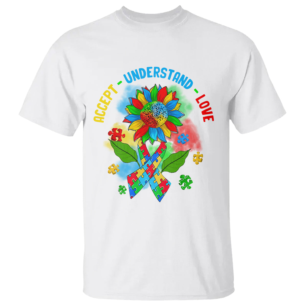 autism-awareness-t-shirt-accept-understand-love-rainbow-puzzle-sunflower