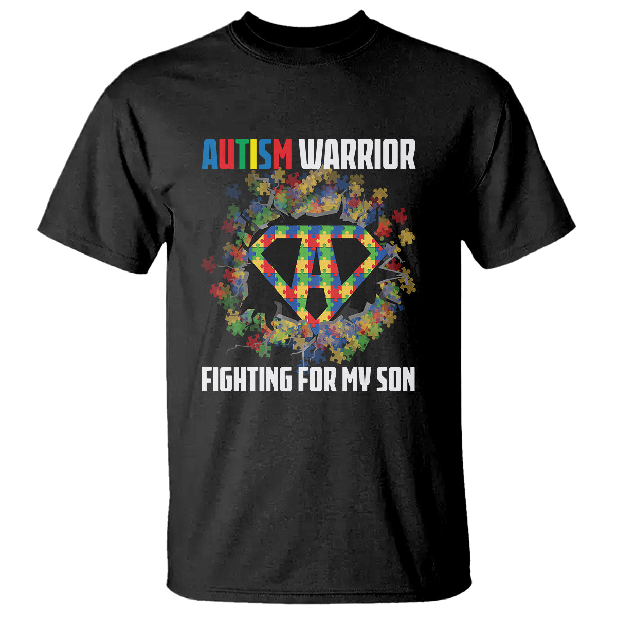 autism-warrior-fighting-for-my-son-mom-dad-parents-t-shirt