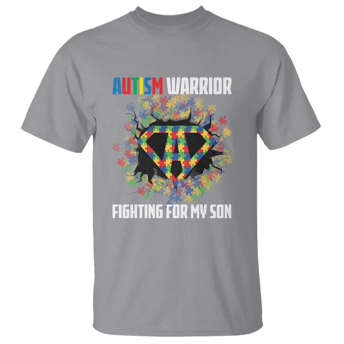 autism-warrior-fighting-for-my-son-mom-dad-parents-t-shirt