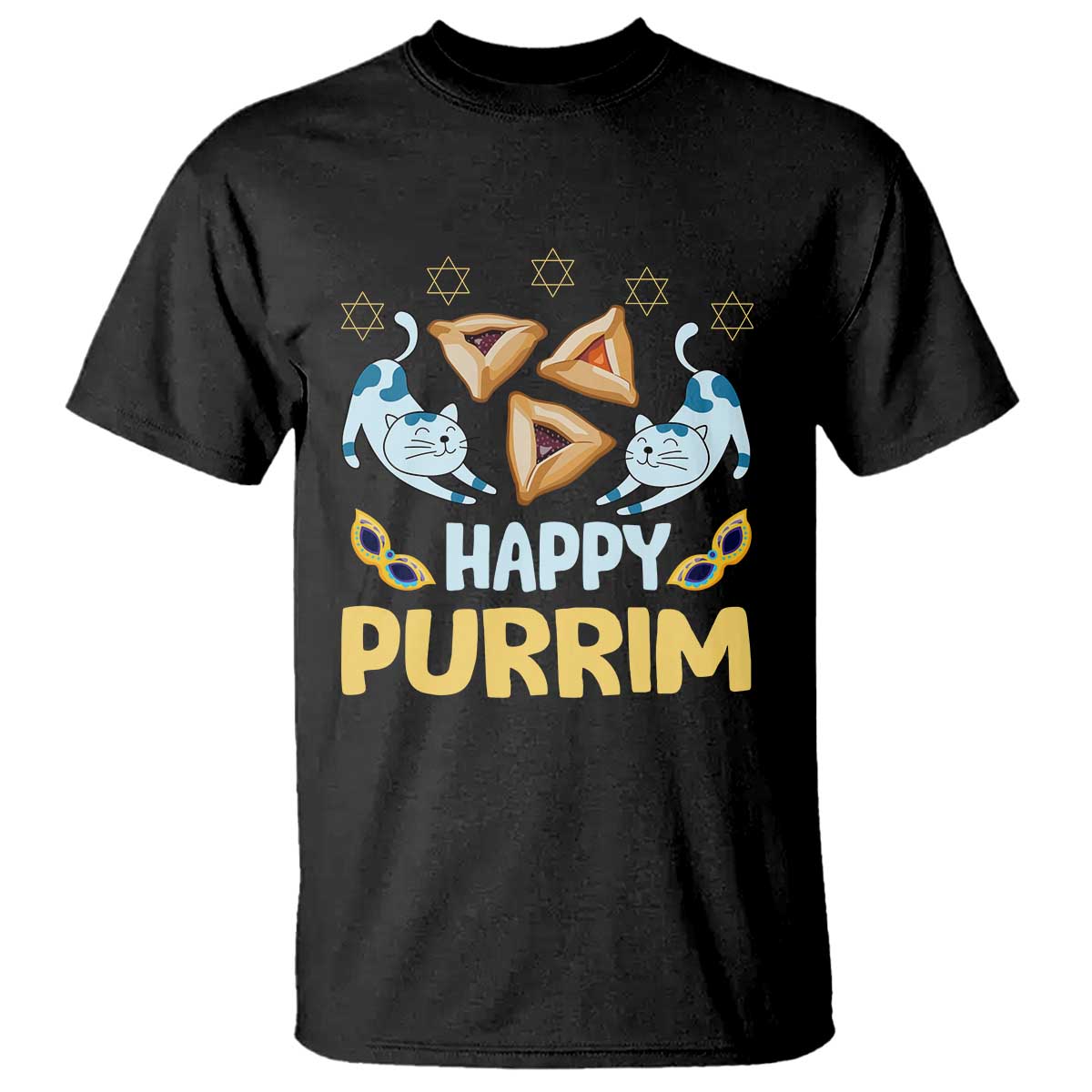purim-cat-t-shirt-happy-purrim-hamantash-jewish-star-of-david