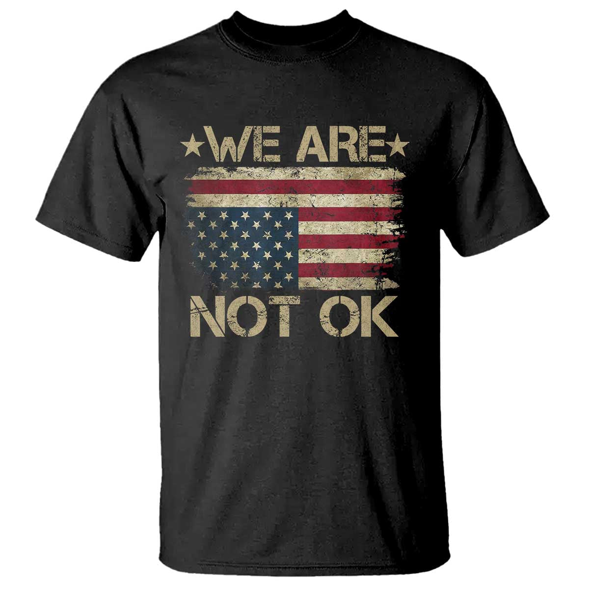 we-are-not-ok-american-flag-upside-down-t-shirt