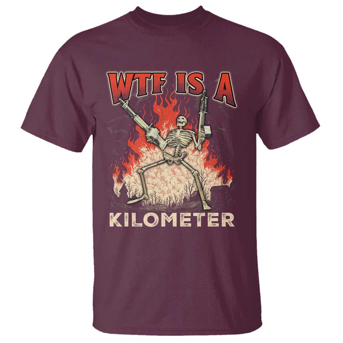 wtf-is-a-kilometer-t-shirt-funny-skeleton-american-joke-patriotic