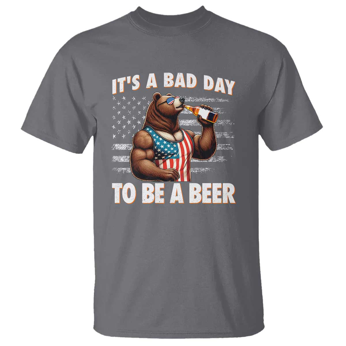funny-american-drinking-t-shirt-its-a-bad-day-to-be-a-beer-bear-4th-of-july