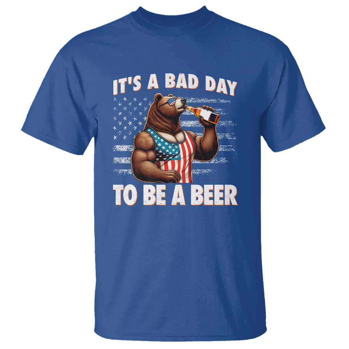 funny-american-drinking-t-shirt-its-a-bad-day-to-be-a-beer-bear-4th-of-july