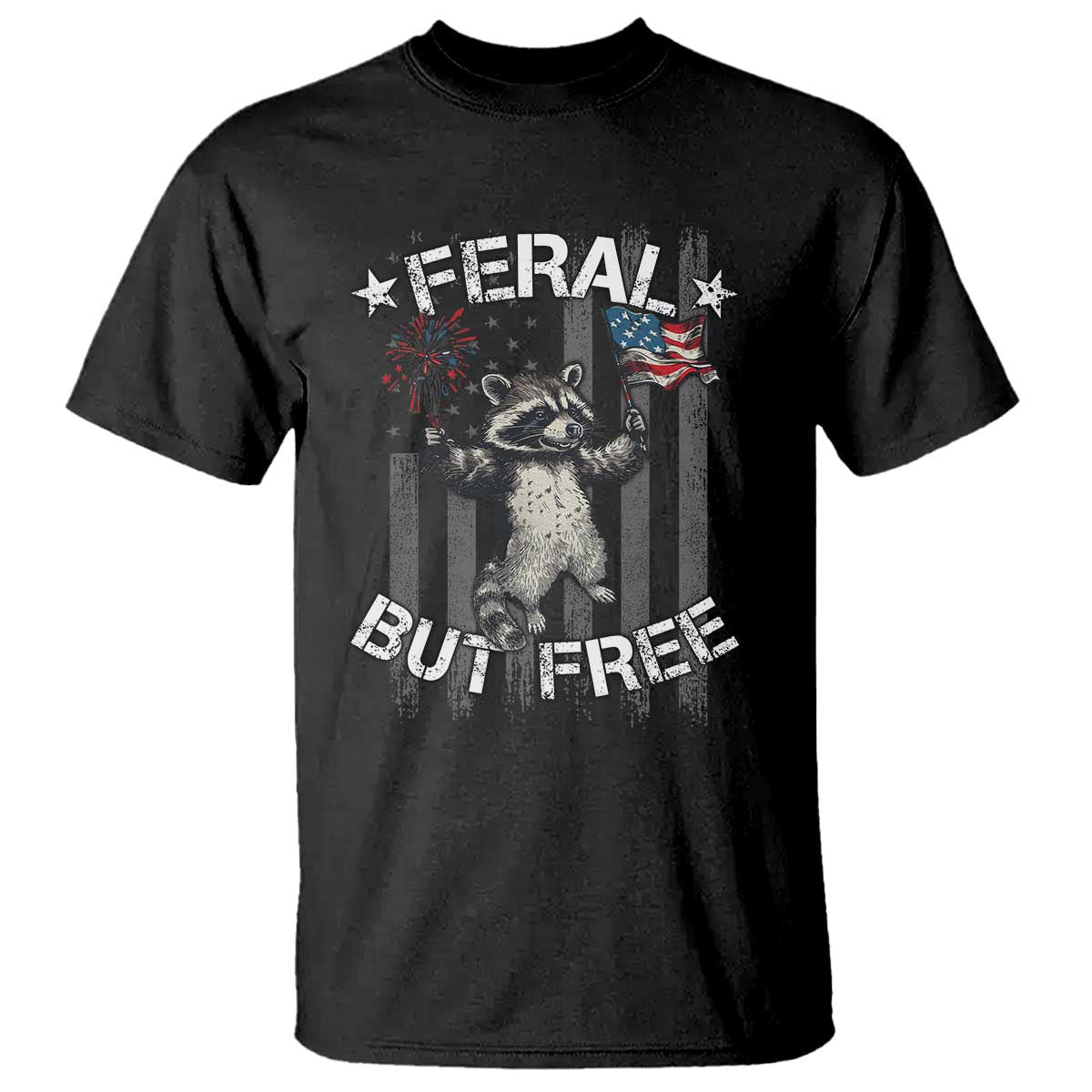 funny-4th-of-july-t-shirt-feral-but-free-raccoon-american-flag
