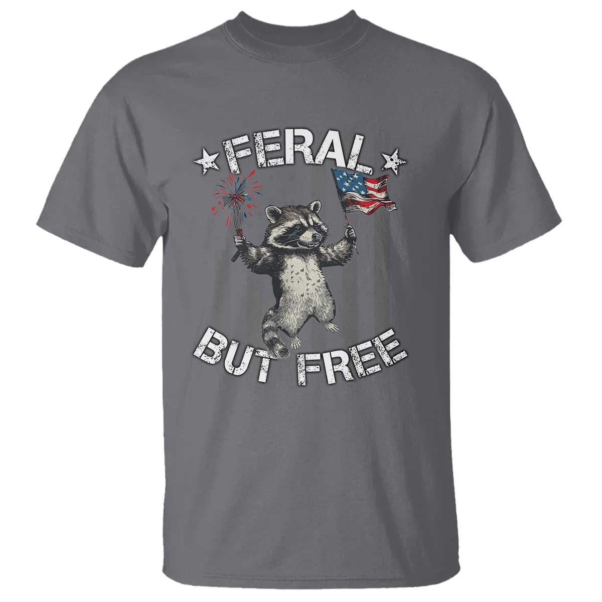 funny-4th-of-july-t-shirt-feral-but-free-raccoon-american-flag