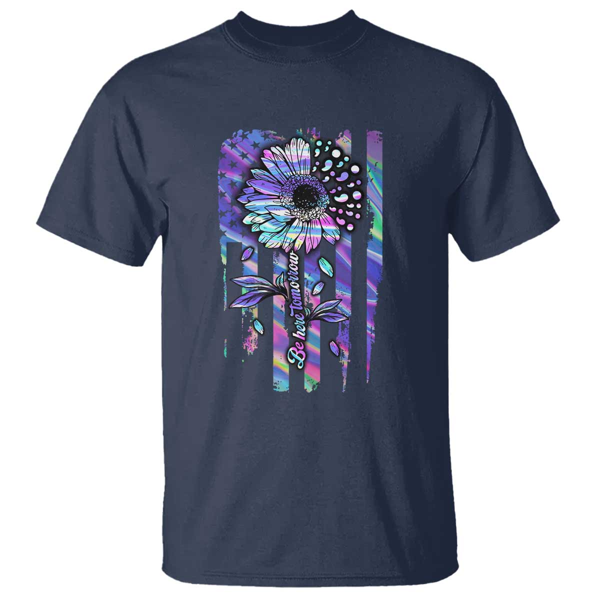 suicide-prevention-t-shirt-be-here-tomorrow-semicolon-sunflower-american-flag