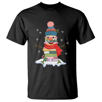 christmas-t-shirt-snowman-library-book-stack-winter-librarian