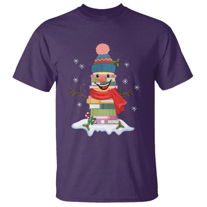 christmas-t-shirt-snowman-library-book-stack-winter-librarian
