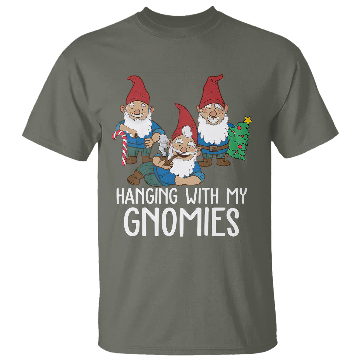 hanging-with-my-gnomies-funny-christmas-garden-gnome-t-shirt