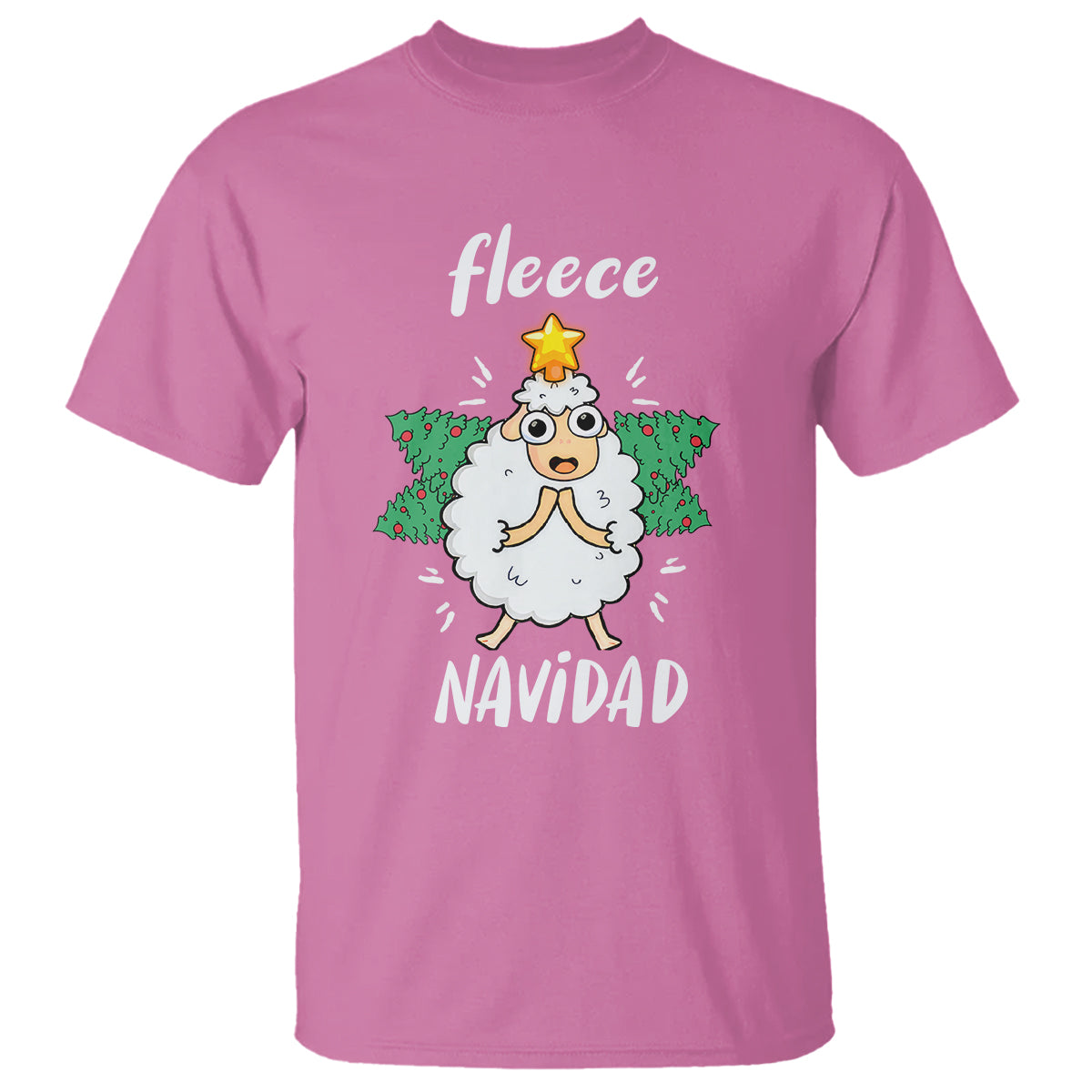 fleece-navidad-cute-sheep-christmas-lights-t-shirt
