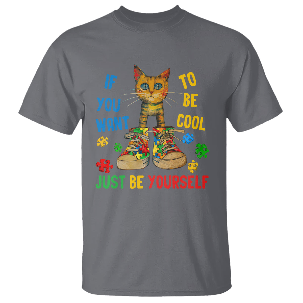 autism-awareness-t-shirt-funny-cat-if-you-want-to-be-cool-just-be-yourself-puzzle-shoe