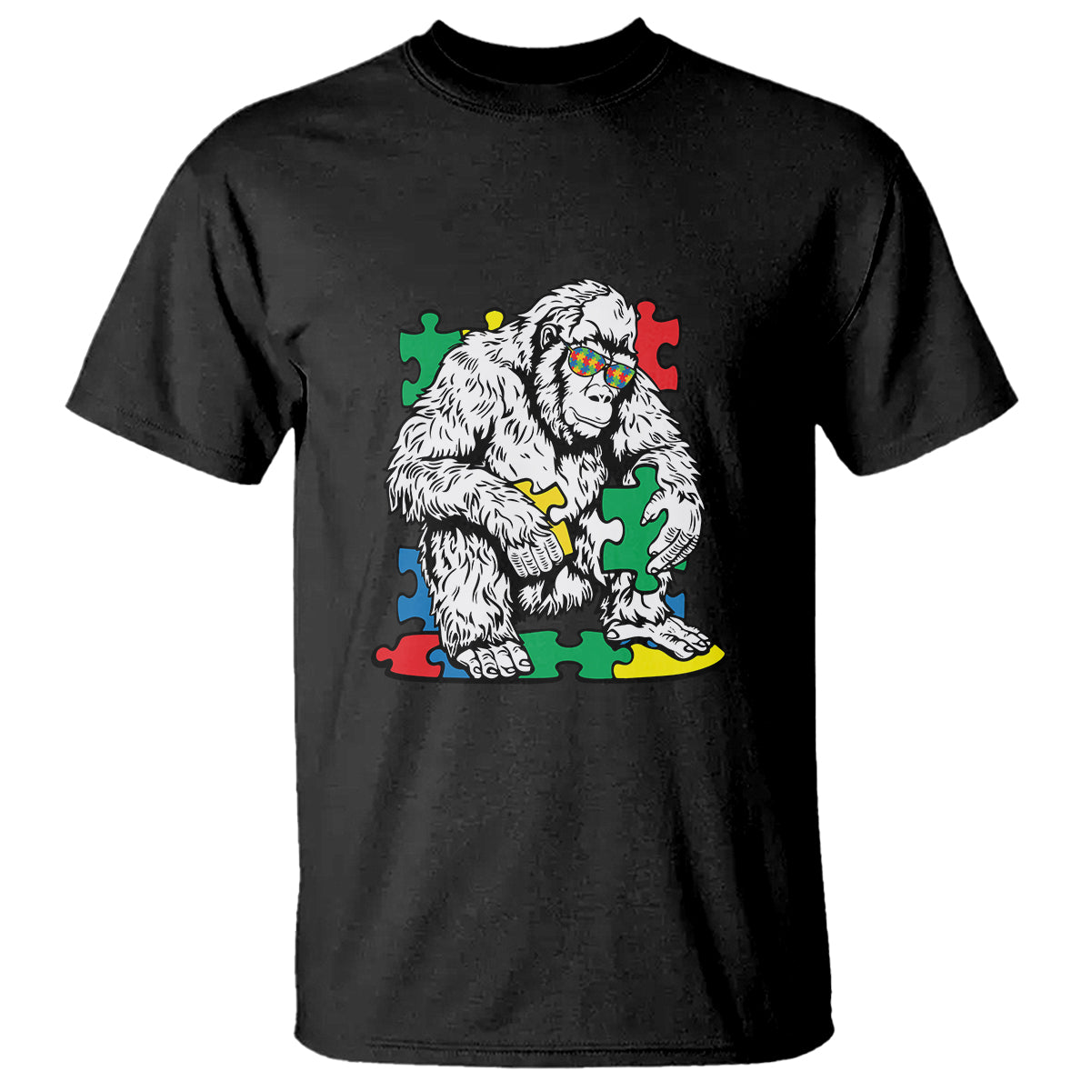 autism-awareness-bigfoot-puzzle-autistic-warrior-t-shirt