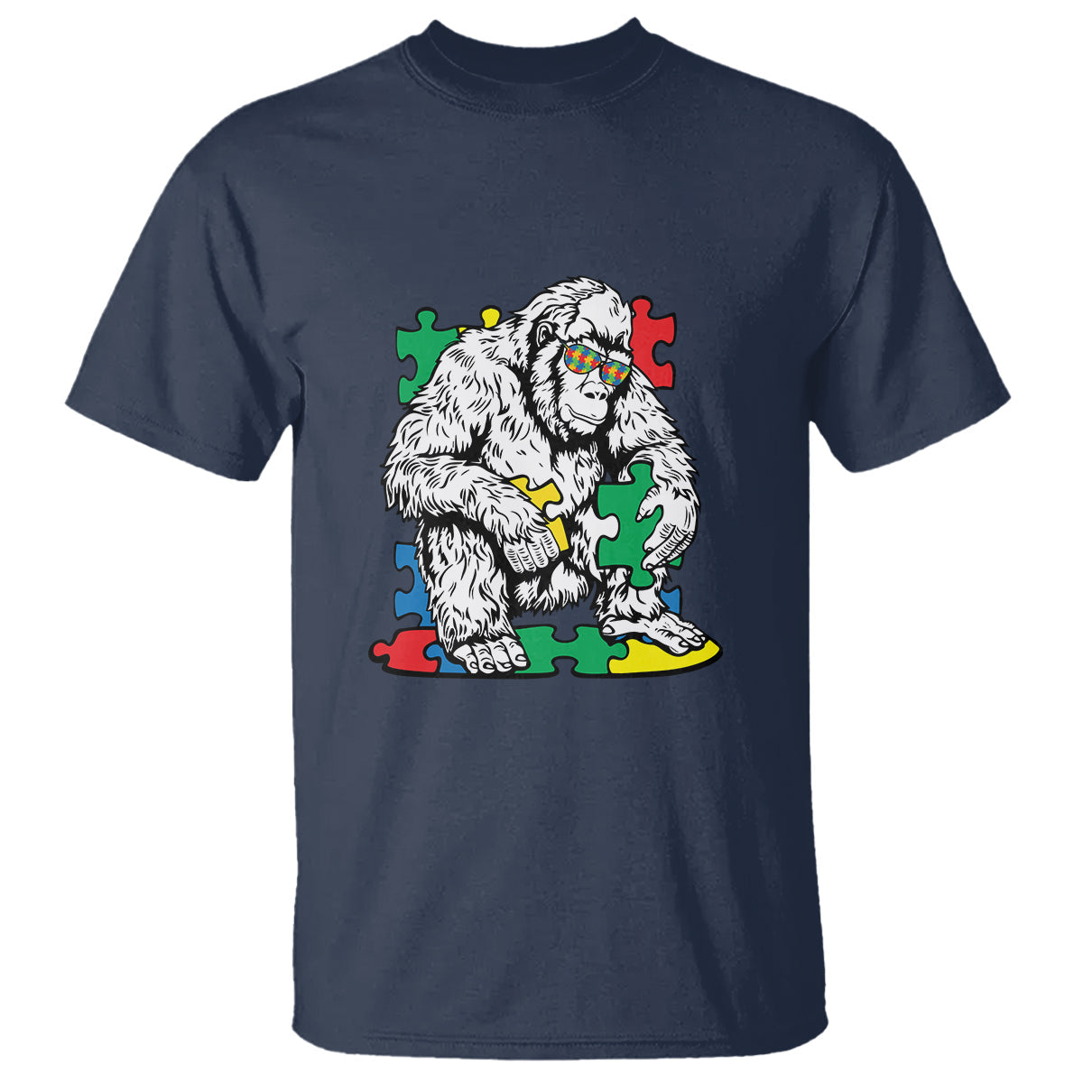 autism-awareness-bigfoot-puzzle-autistic-warrior-t-shirt