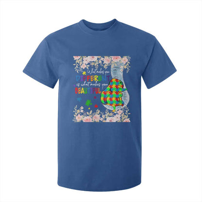 Autism Support T Shirt For Kid What Makes You Different Is What Makes You Beautiful Autistic Elephant Mom