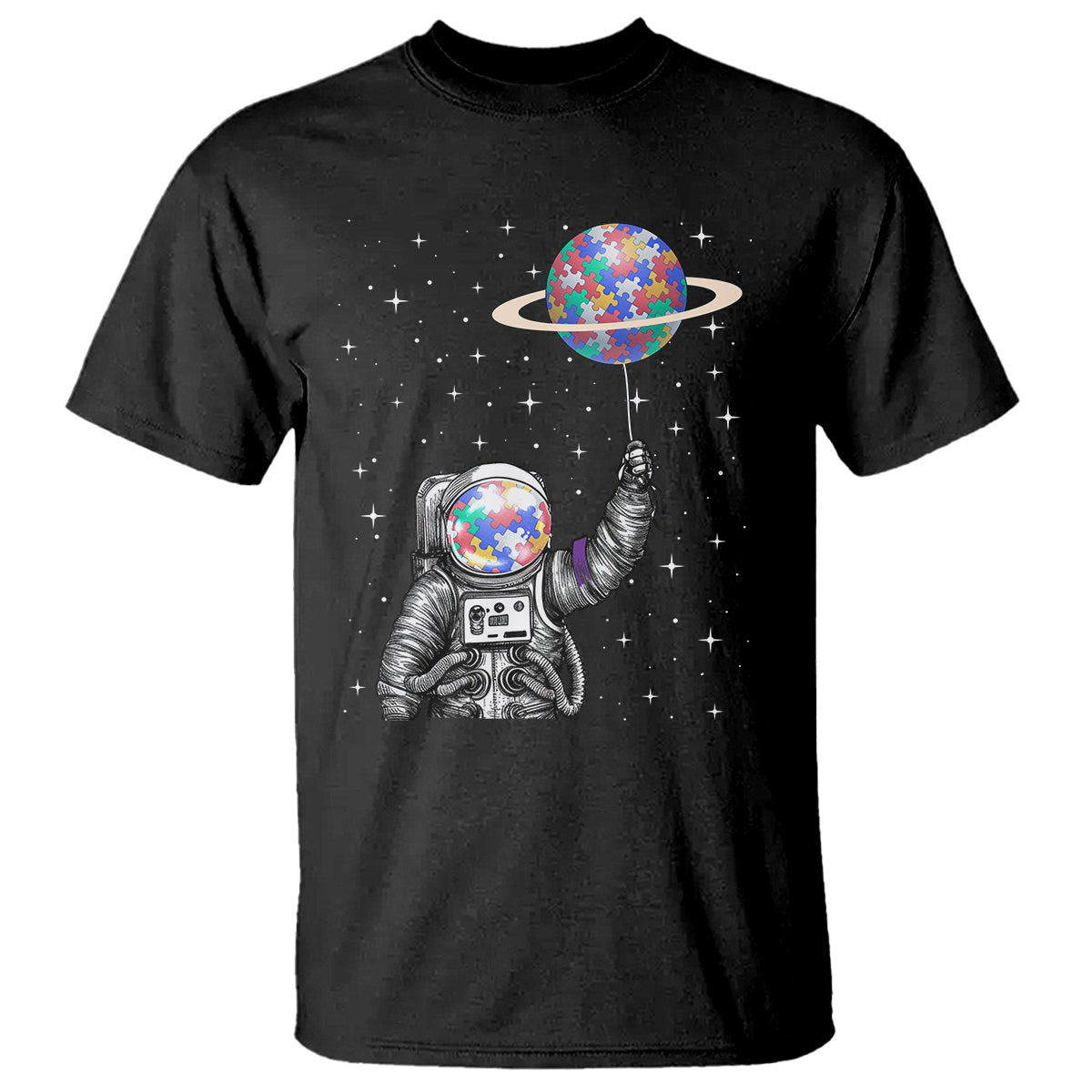 autism-awareness-t-shirt-astronaut-puzzle-balloon-autistic-outer-space