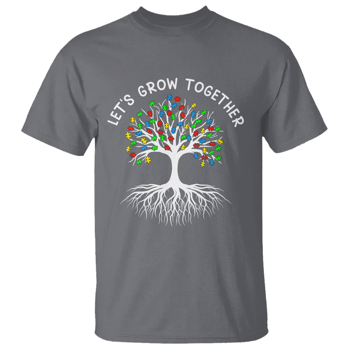 autism-awareness-t-shirt-lets-grow-together-puzzle-flowers