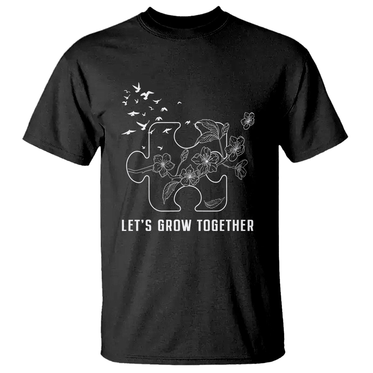 autism-awareness-t-shirt-lets-grow-together-puzzle-tree